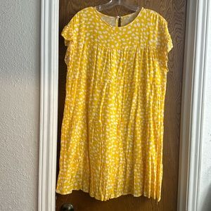 Yellow & White No Brand Tiered Dress